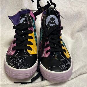 Spiderweb Pattern High-Top Sneakers